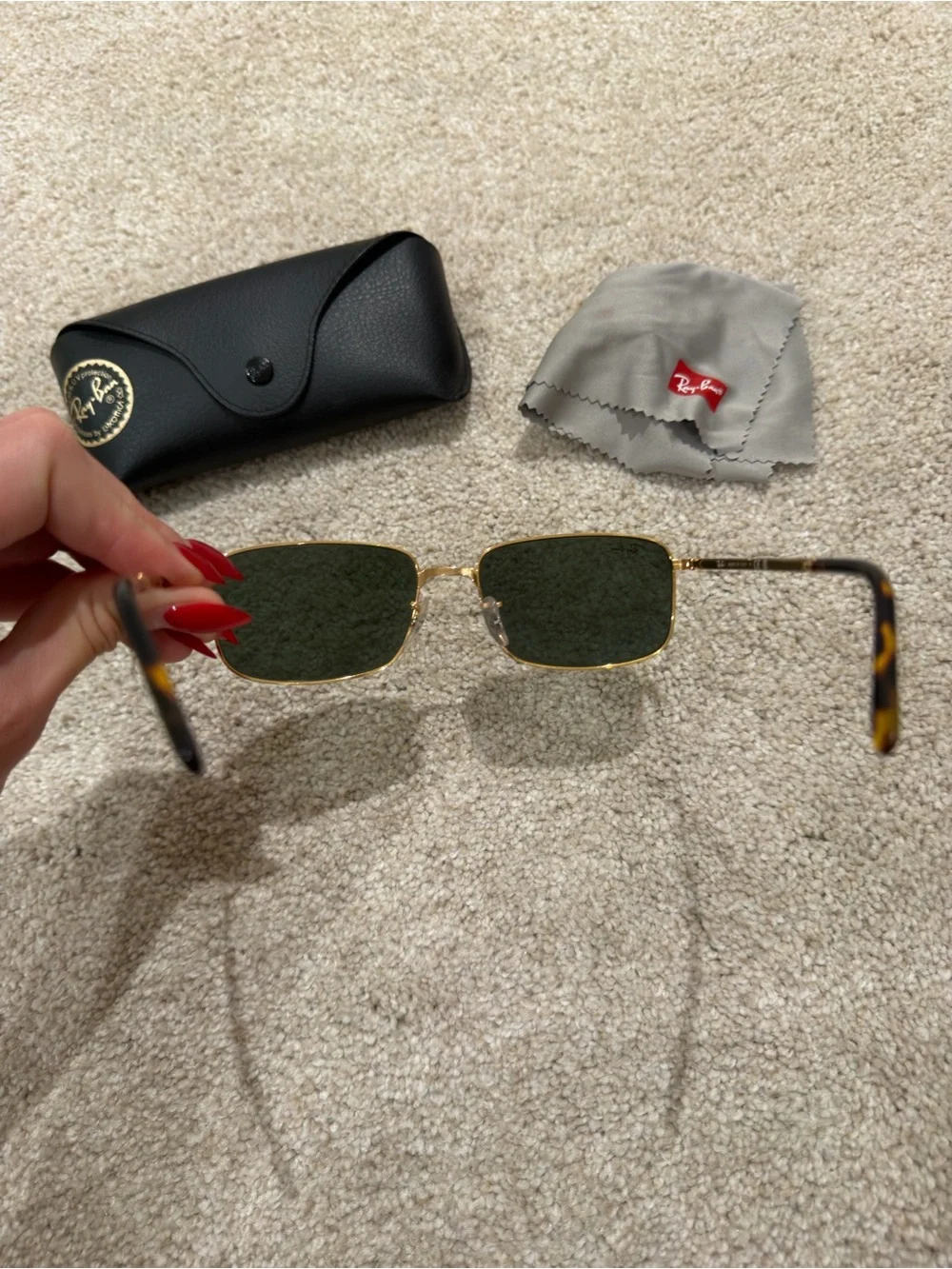 Ray-Ban Gold Frame Sunglasses